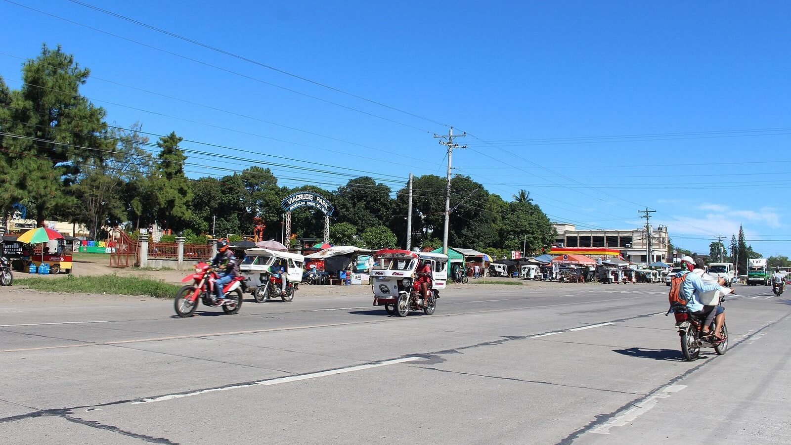 The park and town centre of Bansalan on the Davao-Cotabato road in Davao del Sur, Philippines